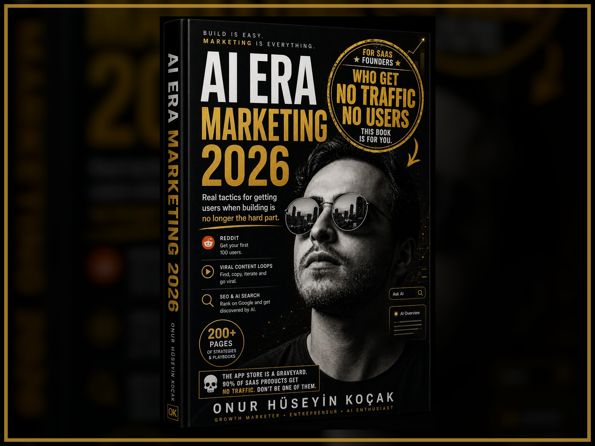 AI Marketing Ebook PDF for SaaS Founders | Reddit Growth Search Playbook digital download preview